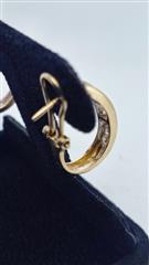 Gold-Diamond Earrings 36 Diamonds 2.16 Carat T.W. 14K Yellow Gold 5.69g